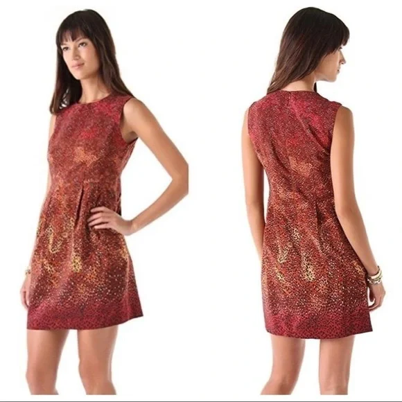 Nanette Lepore Women's Firefly Satin Mini Dress Cocktail Pockets Sleeveless 0 - Picture 1 of 7